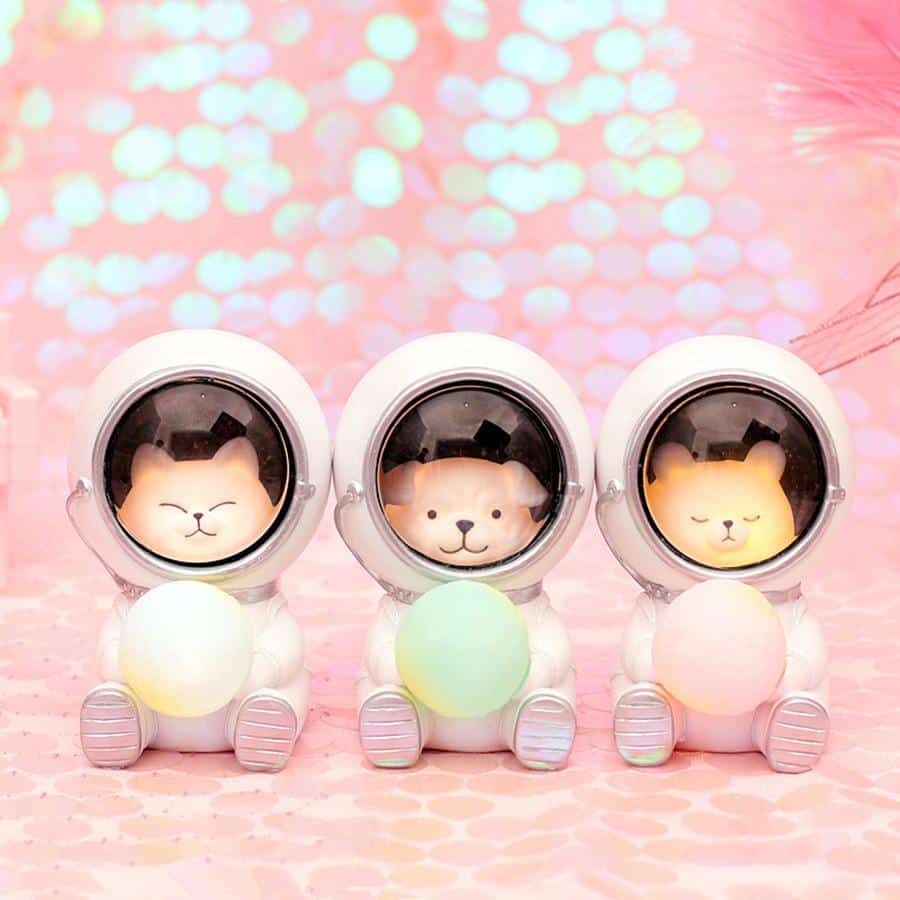 LED Astronaut natlys med dyr