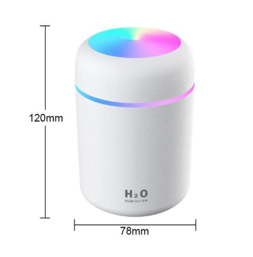 H2O Luftfugter / Humidifier m. LED Lys (Fås i flere farver)