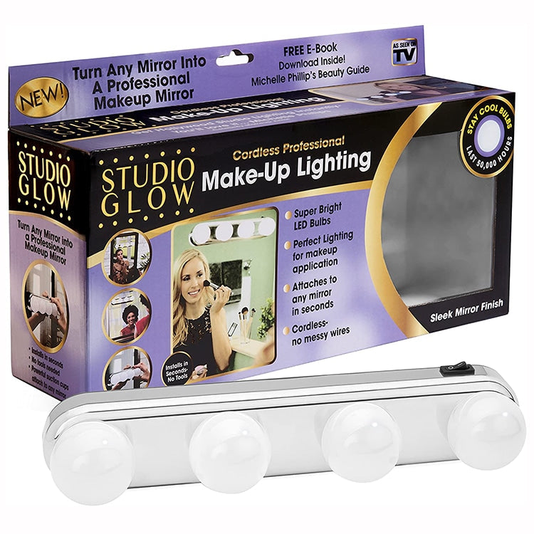 Hollywood LED Makeuplys m/sugekop til spejl