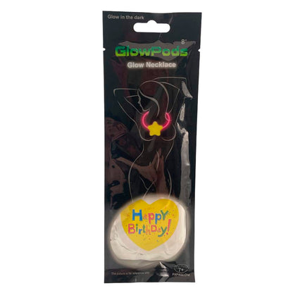 Halskæde m/hjerte- Selvlysende glow stick - 2 modeller