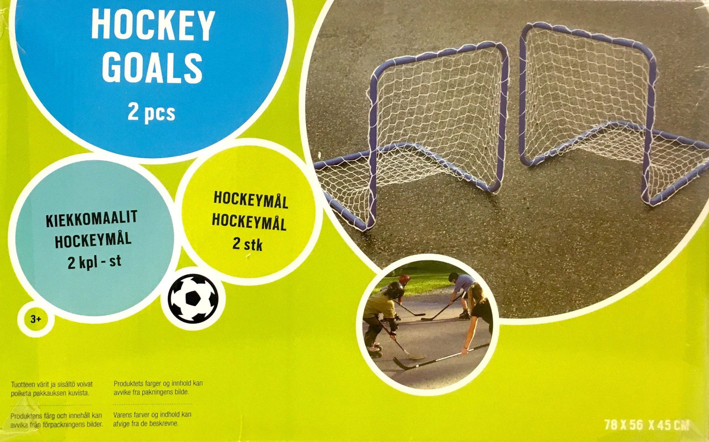 Hockeymål 78 x 56 x 45 cm m/stålramme