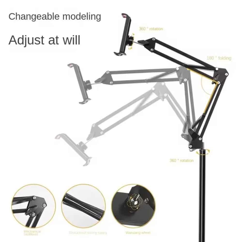 Gulvstander til tablet og smartphone - Justerbar og stabil løsning