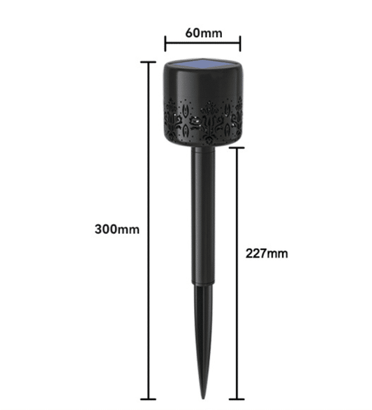 LED Solcelle Lamper udendørs på spyd - 2 stk.