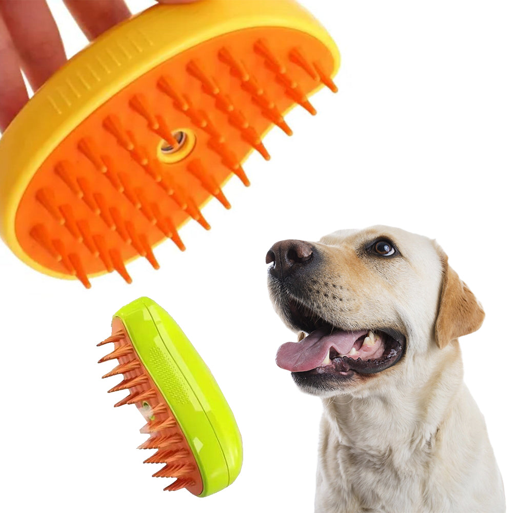 Hund- og Kattebørste 3-i-1 m/Sprayfunktion & Massage