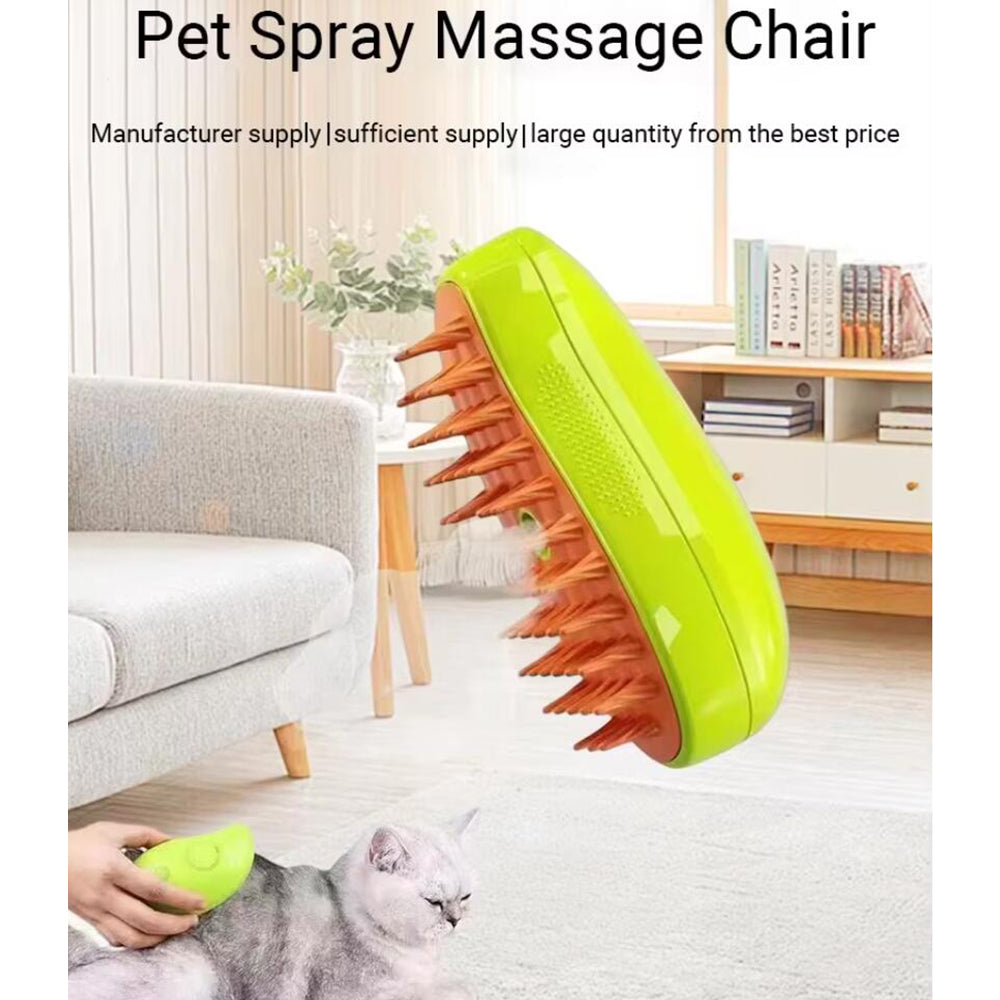 Hund- og Kattebørste 3-i-1 m/Sprayfunktion & Massage