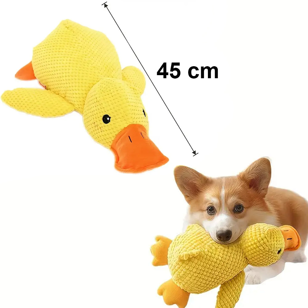 Hundelegetøj Blød And m/lyd, gul eller mintgrøn