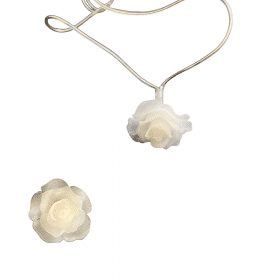 LED-lyskæde m/Blomster Hvid 20 stk. - Multifarvet m/blink (3,5 meter)