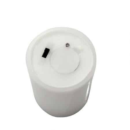 LED bloklys i plastik - 6 stk. - 7,4 cm - m/3D flamme - hvid