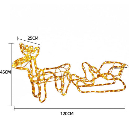 Rensdyr og Kane - 120 cm med LED-Lys -