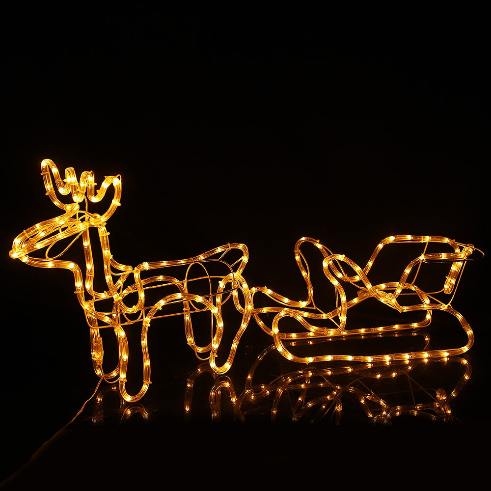 Rensdyr og Kane - 120 cm med LED-Lys -