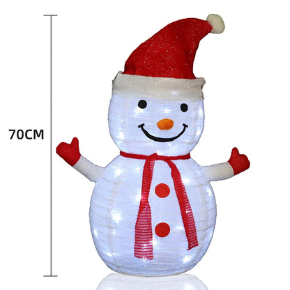 Snemand højde 70 cm - Foldbar med timer -