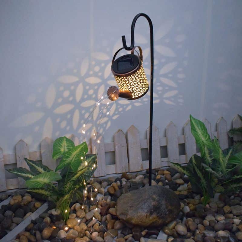 Solcelle vandkande LED-lampe til haven