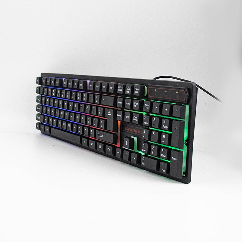 Gaming tastatur med backlight LED lys & affjedring på tasterne
