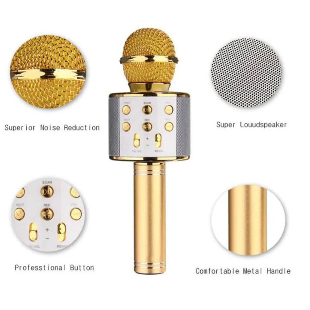 Karaoke Mikrofon m/Bluetooth & Højttaler