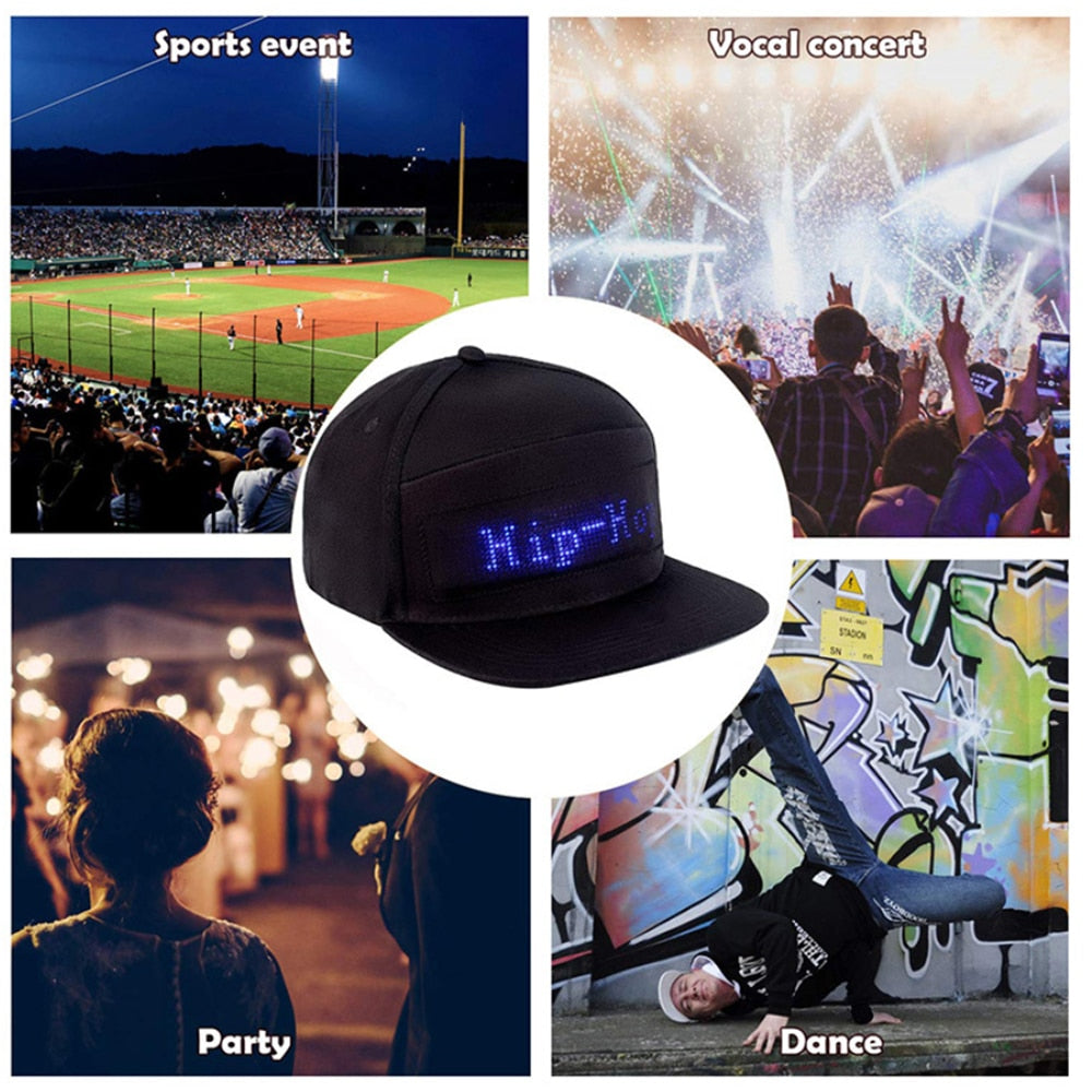Kasket med LED-display - Bluetooth -
