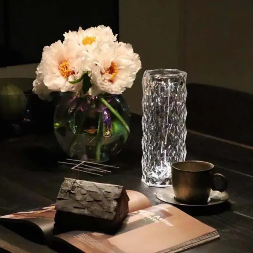 Krystal Bordlampe m/Touch funktion