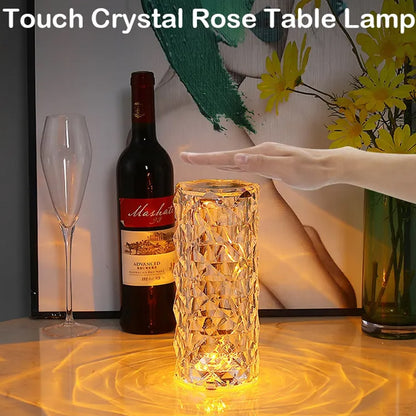 Krystal Bordlampe m/Touch funktion