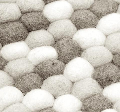 Kugletæppe i 100% ren Nepal uld (Fås i flere forskellige farver og størrelser)