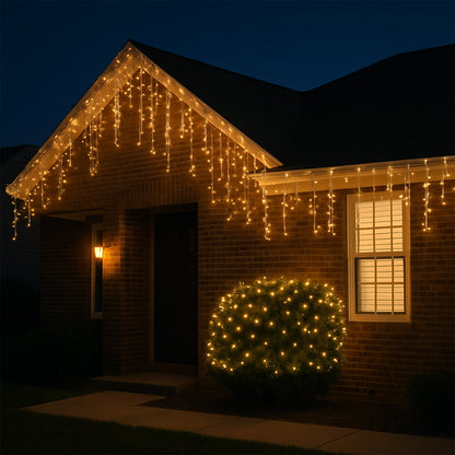 Lyskæde m/istapper 95 LED 3 meter, varm hvid