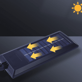 LED Gadelampe m/PIR (infrarød bevægelsessensor) til væg - solcelledrevet, fjernbetjent gadelys