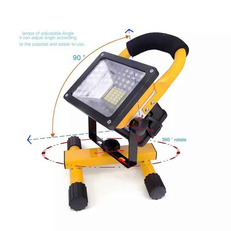 LED 50W Udendørs projektør/arbejdslampe (batteridrevet/strøm)