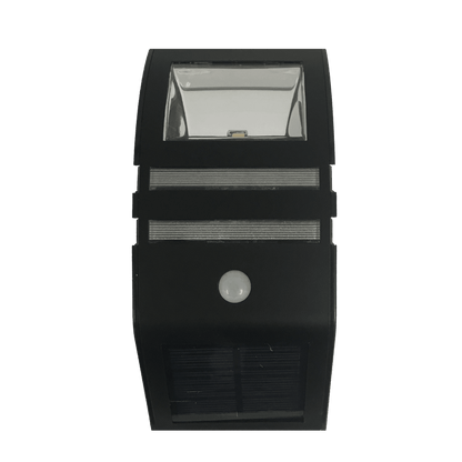 LED-solcelle væglampe m/sensor (sort eller sølv)