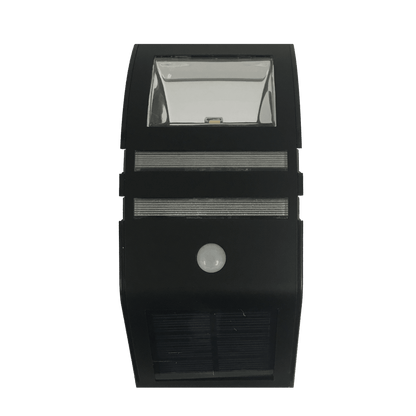 LED-solcelle væglampe m/sensor (sort eller sølv)