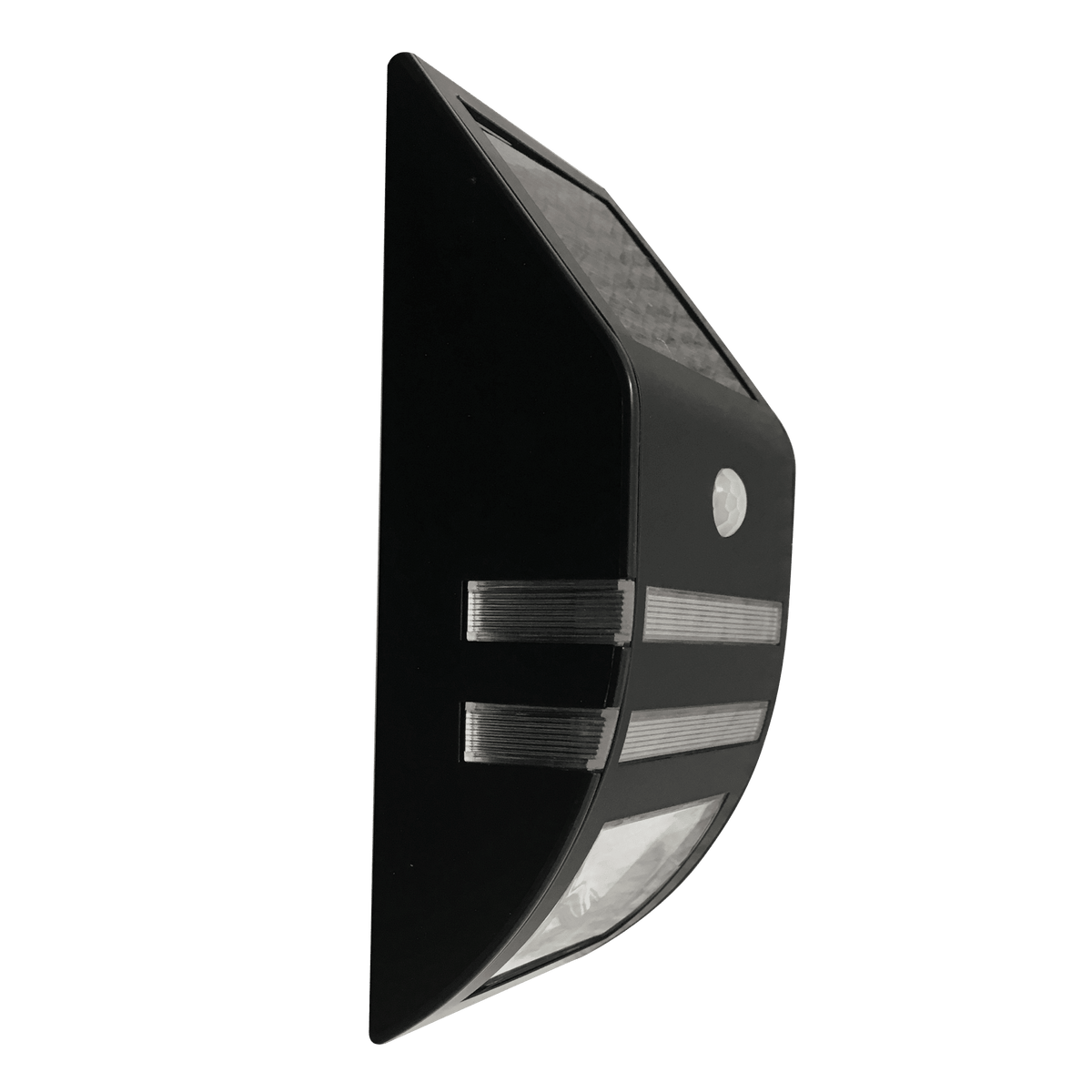 LED-solcelle væglampe m/sensor (sort eller sølv)