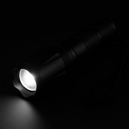 Taclight LED zoom lommelygte (vandtæt og stødsikker) m/5 funktioner
