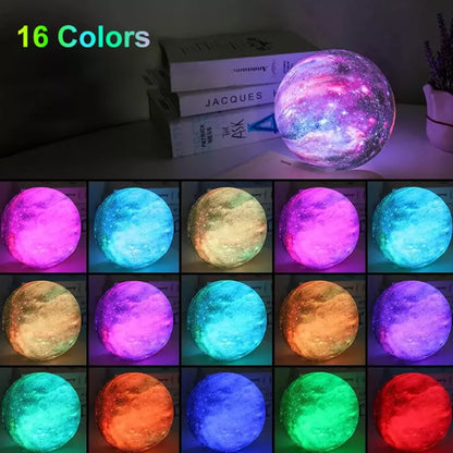 Månelampe -16 farver - LED - m/touch funktion og fjernbetjening