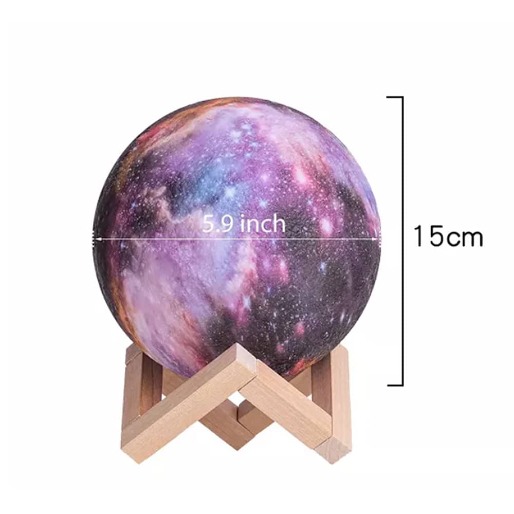 Månelampe -16 farver - LED - m/touch funktion og fjernbetjening