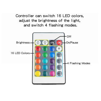 Månelampe -16 farver - LED - m/touch funktion og fjernbetjening