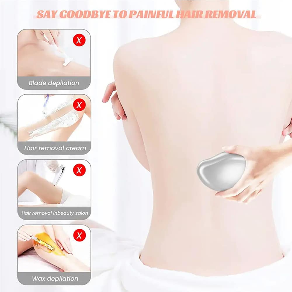 Hårfjerning i cirkulære bevægelser: Magic Crystal