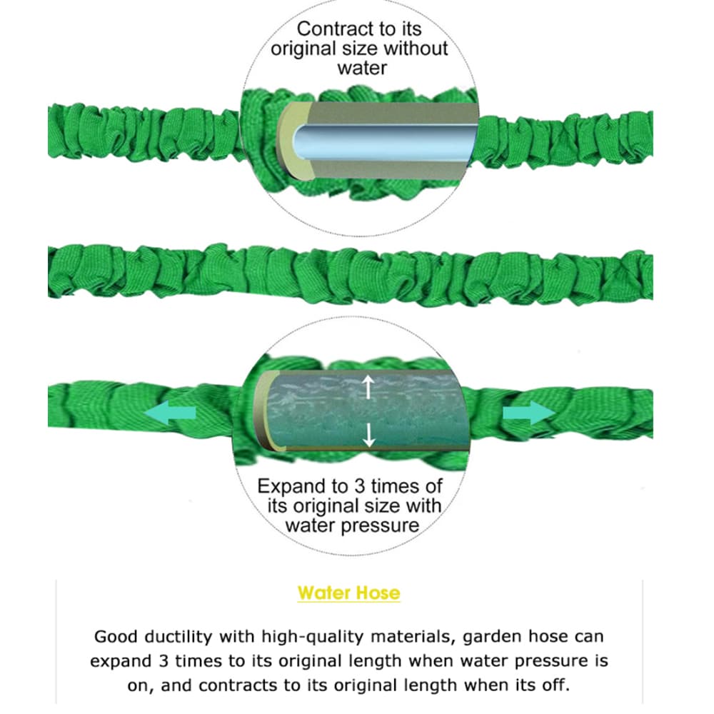 Magic Hose flex haveslange / vandslange - grøn eller blå - flere længder -
