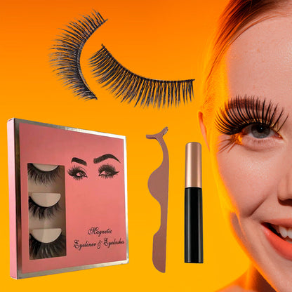 Magnetiske Øjenvippe Kit - 3 par - genanvendelige -