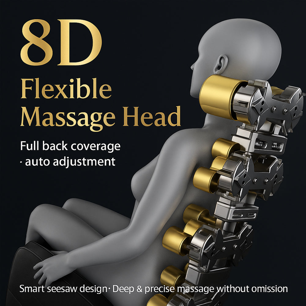 Massagestol 8D - Zero Gravity og Varmeterapi - Model S9C