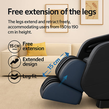 Massagestol 8D - Zero Gravity og Varmeterapi - Model S9