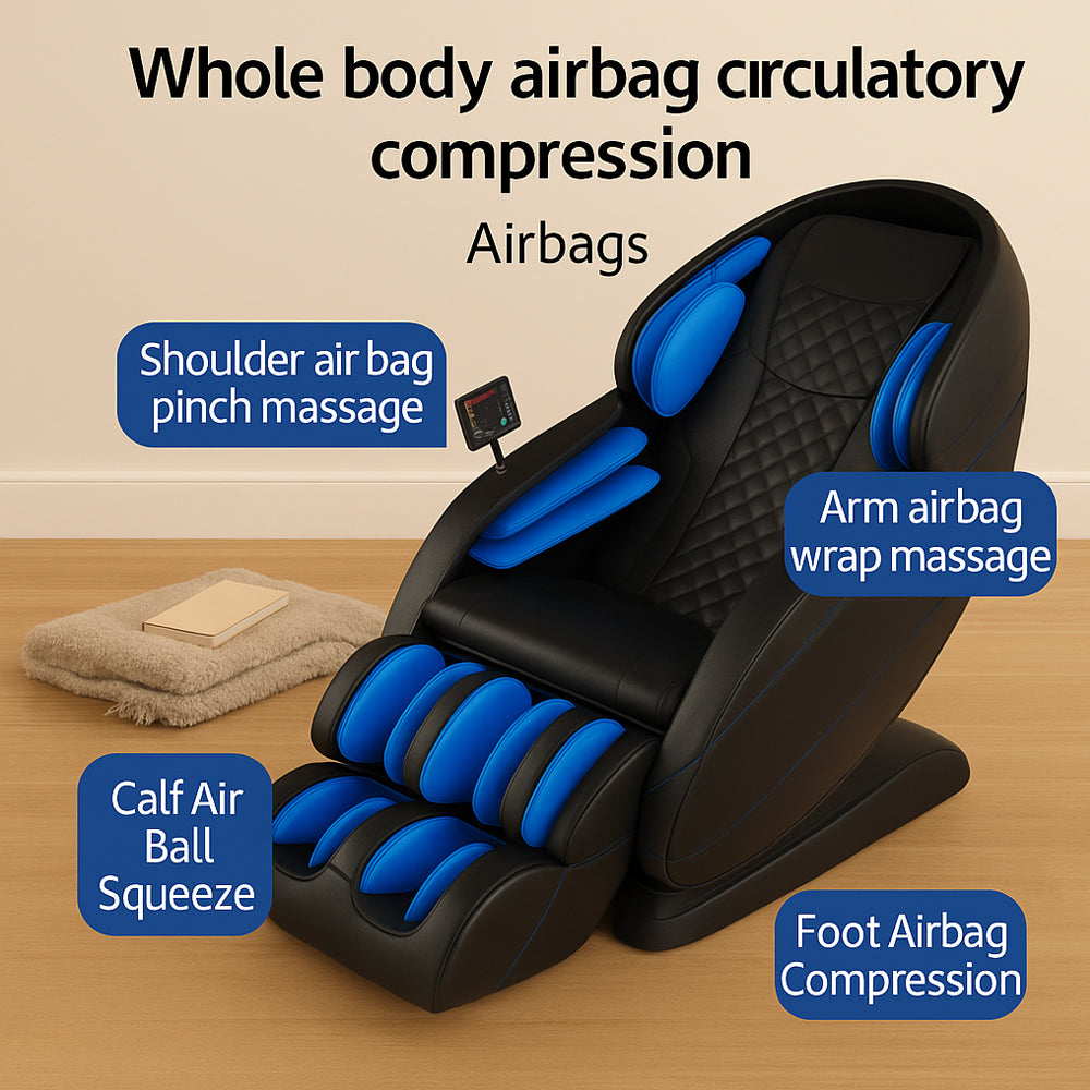 Massagestol 8D - Zero Gravity og Varmeterapi - Model S9