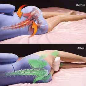 Knæpude der aflaster knæ, ryg &amp; hofte - memory skum 25x21x13 cm. m/aftageligt betræk (hjerteformet)