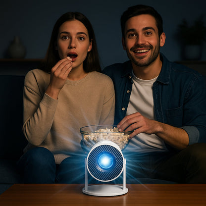 Miniprojektor med – hjemmets lille biograf