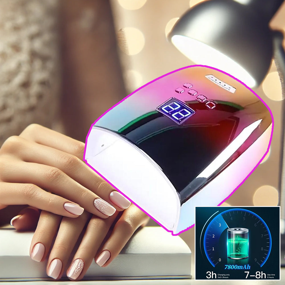 UV neglelampe med trådløs frihed og hurtig opladning til neglepleje.