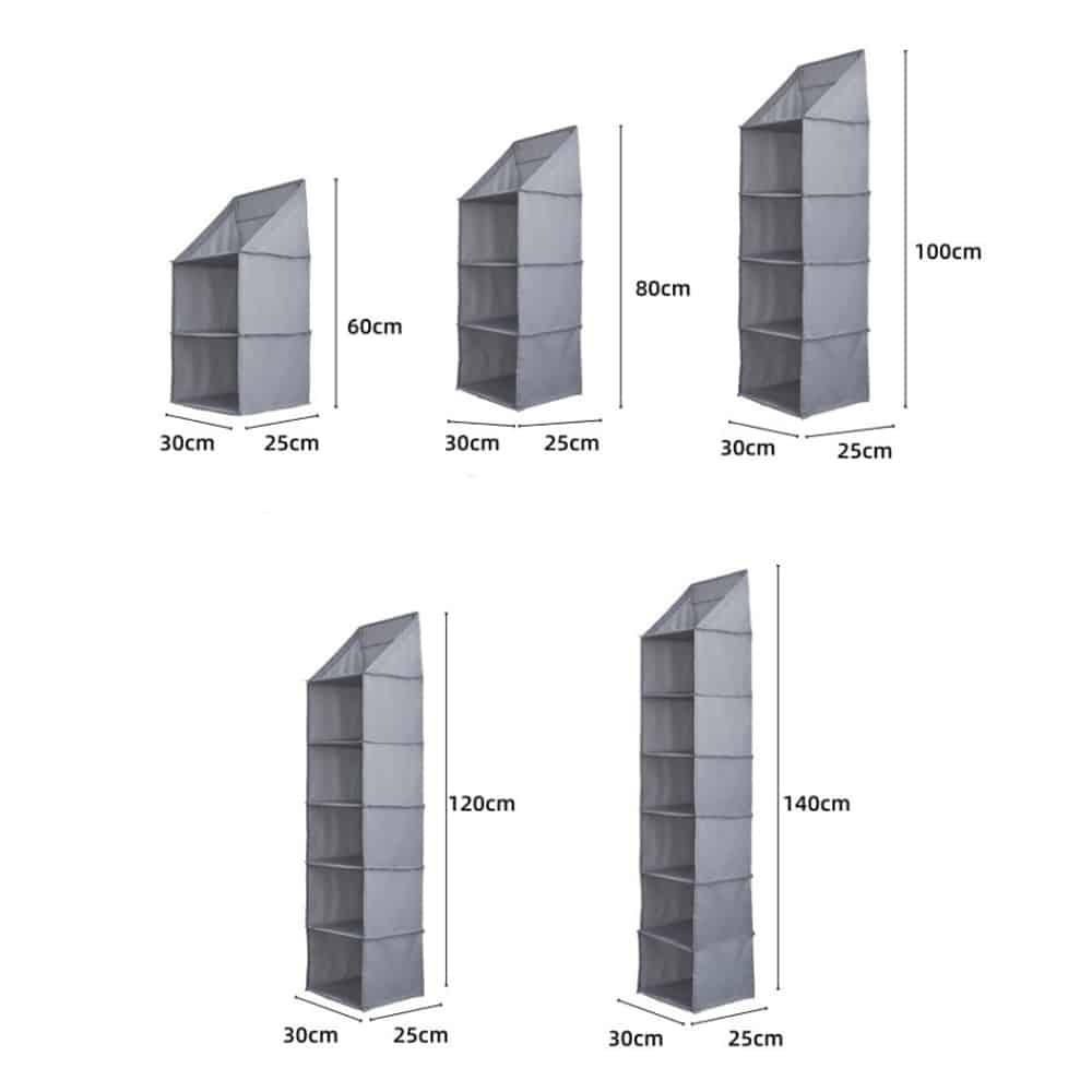 Hængeopbevaring i Stof 5 stk.