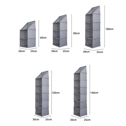 Hængeopbevaring i Stof 5 stk.