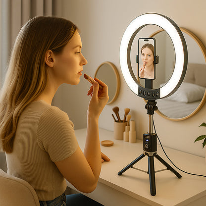 Ring Light med remote & stativ – 3 farvetemperaturer – P220-Q