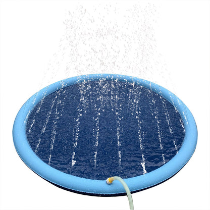 Hundepool med vandsprinkler (fås i størrelser til store og små hunde)
