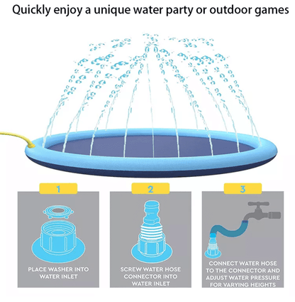 Hundepool med vandsprinkler