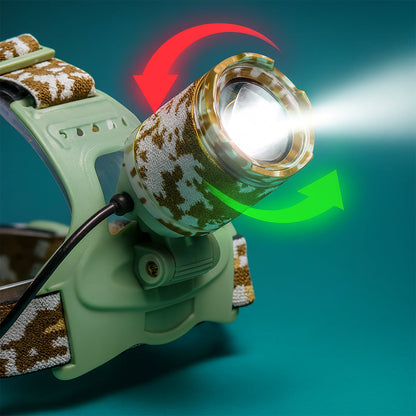 LED Pandelampe m/camouflage - kraftig med 3 indstillinger