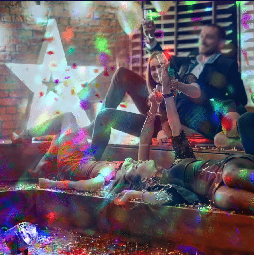 Roterende LED Diskokugle m/Fjernbetjening