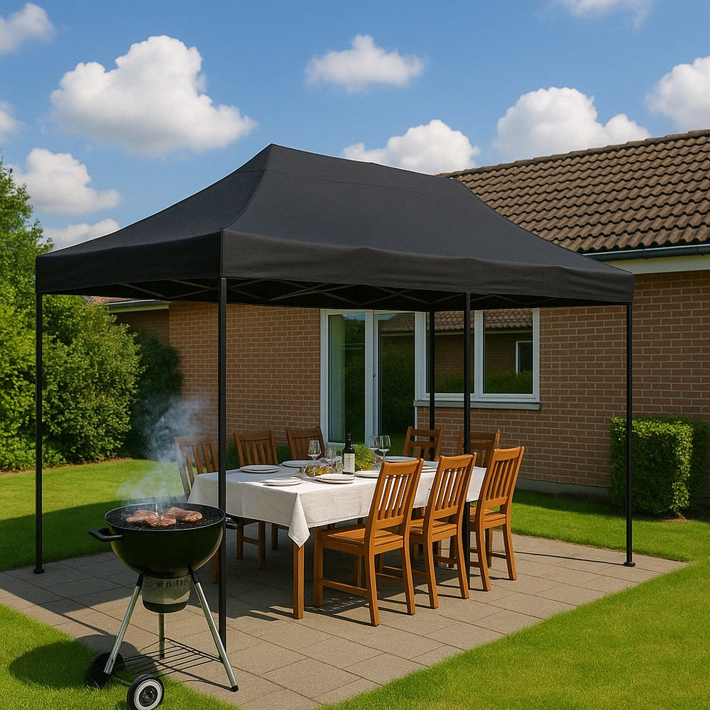 Pavillon / Havepavillon 3 x 6 meter – Vælg mellem sort eller hvid