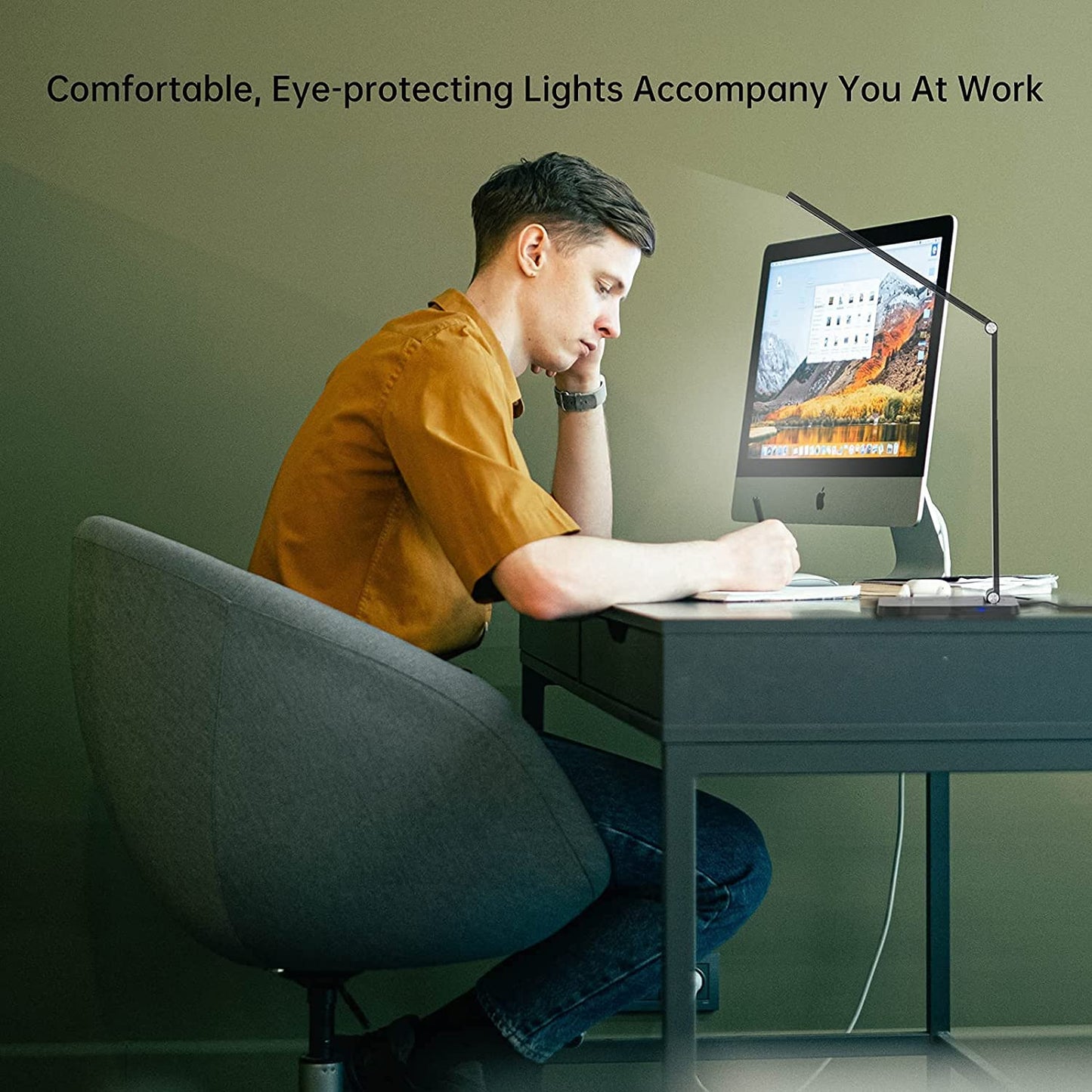 LED-bordlampe/Foldelampe med timer & trådløs oplader